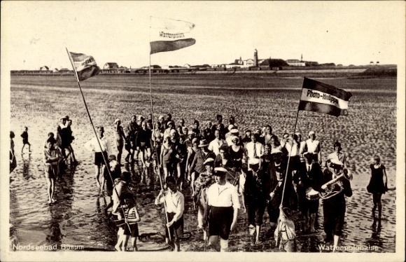 Ak Noordzeebadplaats Büsum, Wadden Polonaise