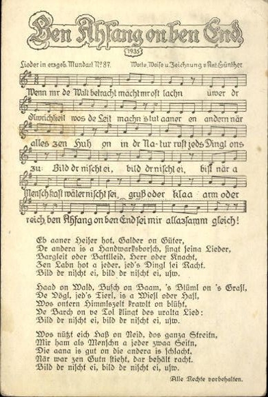 30 song cards, Anton Günther