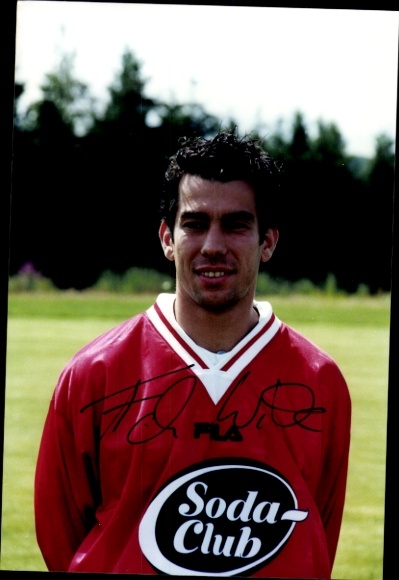 Autograph card footballer Frank Wilde, SV Wehen Wiesbaden, autograph