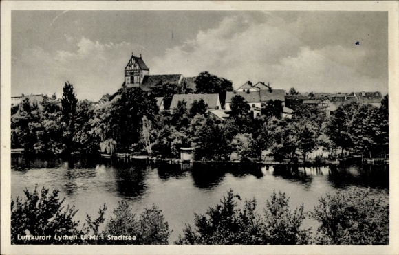 Ak Lychen im Kreis Uckermark, Stadtsee