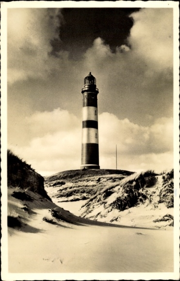 Postcard Island Amrum in North Friesland, lighthouse