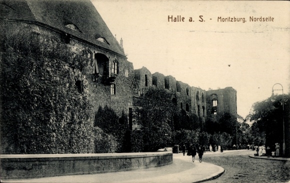 Ak Halle an der Saale, Moritzburg,  Nordseite