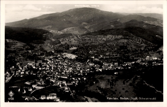 Postcard Kandern in the Black Forest Baden, aerial photograph