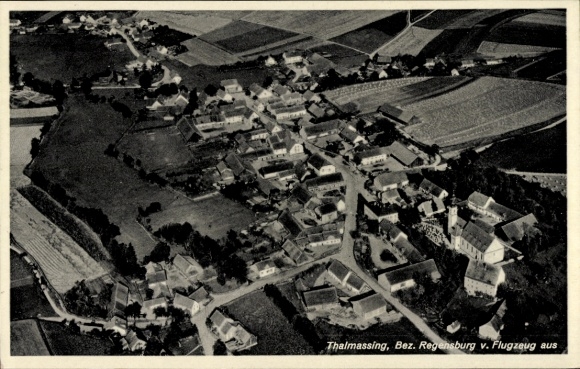 Postcard Thalmässing in Middle Franconia, aerial photograph