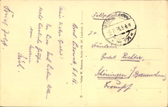Postcard Brest Litowsk Belarus, main station, west side