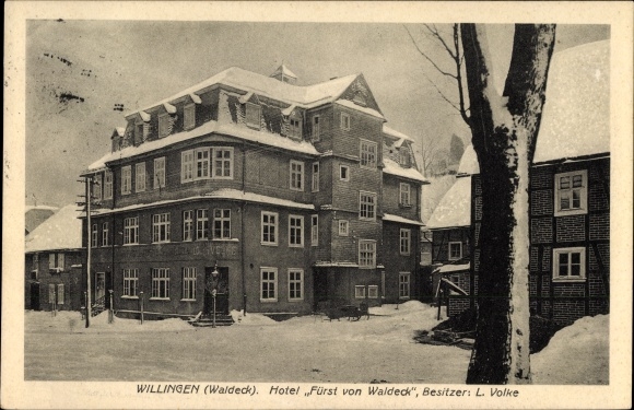 PC Willingen Upland in Hesse, Hotel prince von Waldeck, owner L. Volke