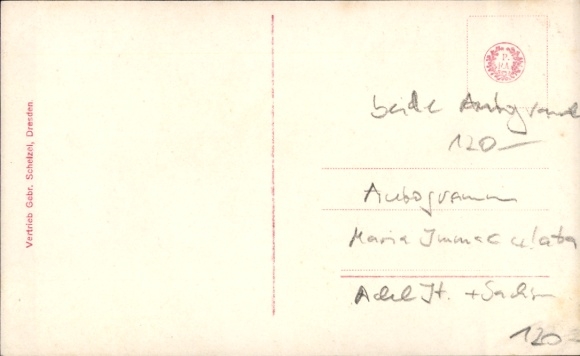 Postcard Prince Johann Georg of Saxony with wife Maria Immaculata, brother of Friedrich August III, signed