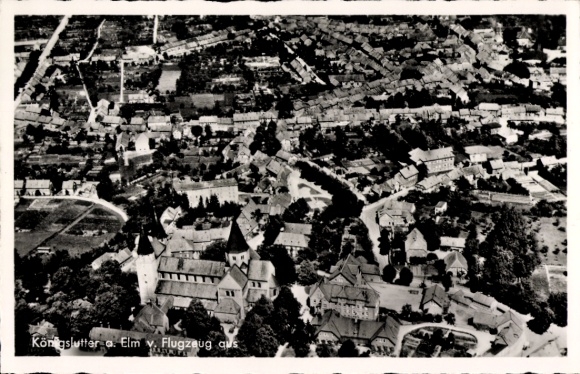 Ak Königslutter am Elm, luchtfoto