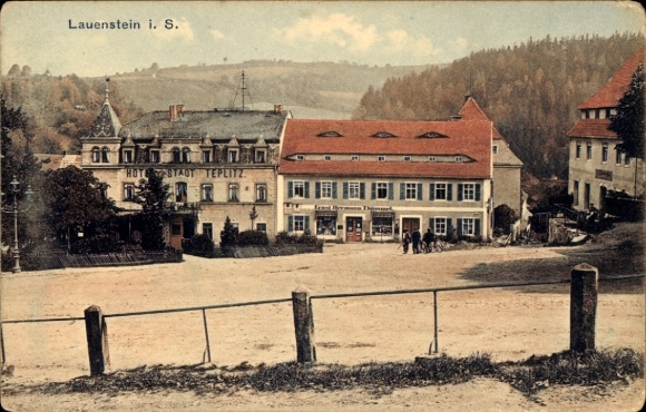PC Lauenstein Altenberg in the Erzgebirge, street section, Hotel Stadt Teplitz