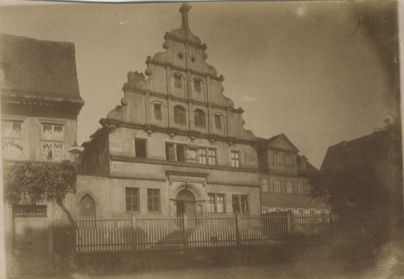 Original photo Schweinfurt, Old Gymnasium at Martin-Luther-Platz, around 1900
