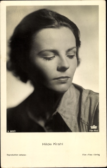 Postcard actress Hilde Krahl, portrait