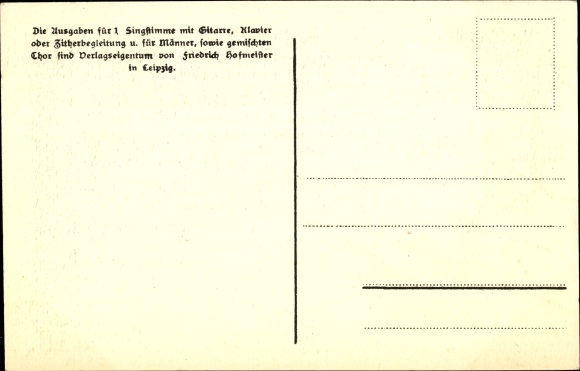 Song Postcard Günther, Anton, Erzgebirge dialect 23, Da zwa Fink'n