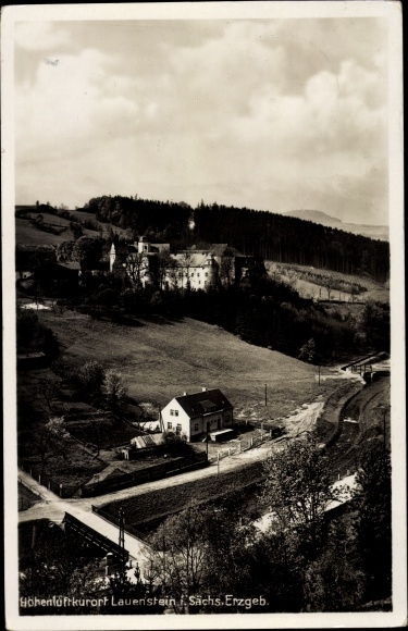Postcard Lauenstein Altenberg in the Ore Mountains, castle with surroundings