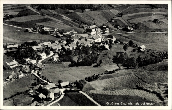 Ak Bischofsmais in Niederbayern, Fliegeraufnahme