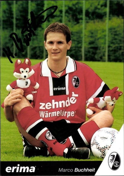 Autograph card footballer Marco Buchheit, SC Freiburg, autograph