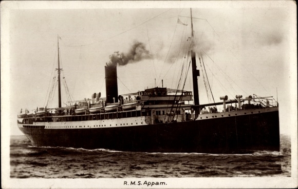 Ak RMS Appam, British &amp; African Steam Navigation Company, Elder Dempster Lines