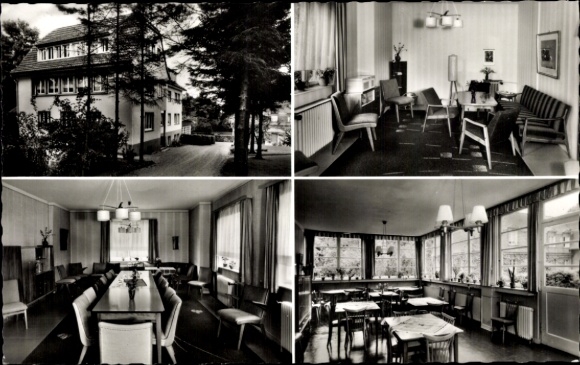 Postcard Düssel Wülfrath in the Bergisches Land, House of the Working Woman, Dining Room
