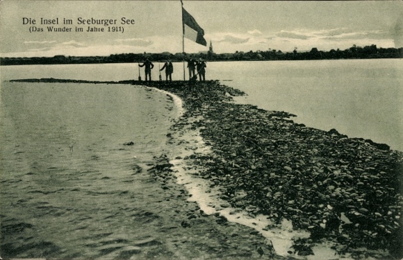 KP Seeburg w Eichsfeld w Dolnej Saksonii, wyspa na jeziorze Seeburg, cud w 1911 roku