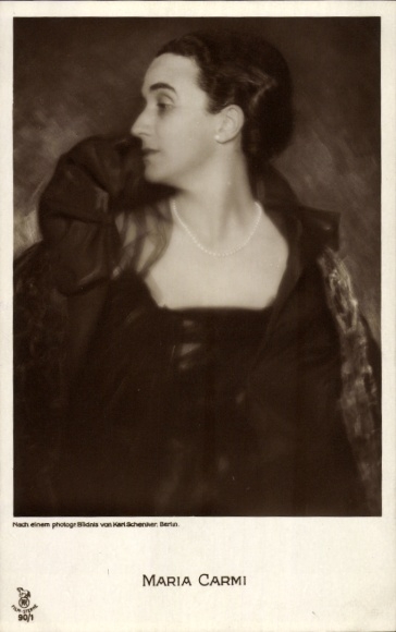 Ak Schauspielerin Maria Carmi, Portrait
