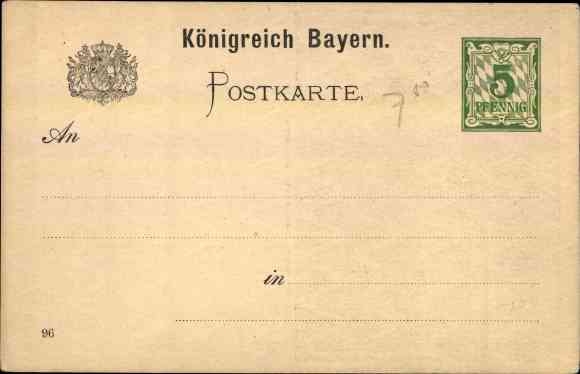 Postal stationery PC Nuremberg in Middle Franconia Bavaria, Bavarian Jubilee State Exhibition 1906