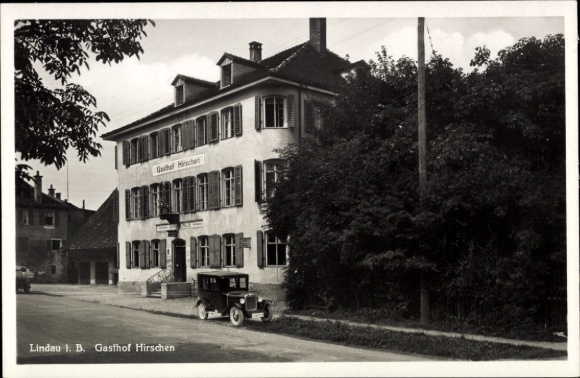 Ak Lindau am Bodensee Schwaben, Gasthof Hirschen