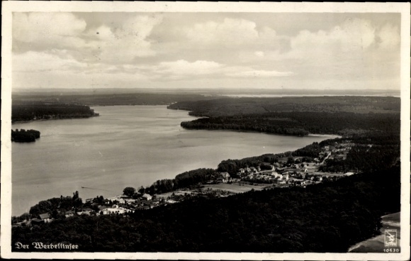 Postcard Altenhof Schorfheide on Werbellinsee, aerial photograph