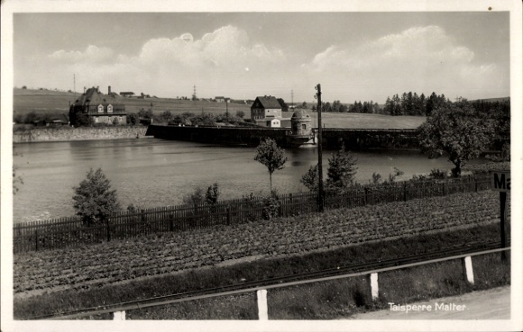 Postcard Malter Dippoldiswalde, Malter Dam