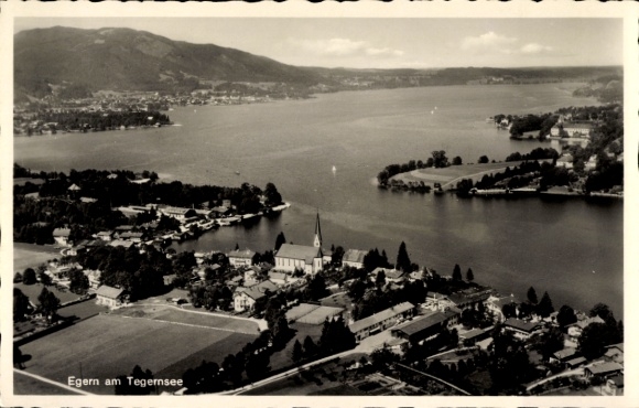 Ak Rottach Egern in Oberbayern, Fliegeraufnahme