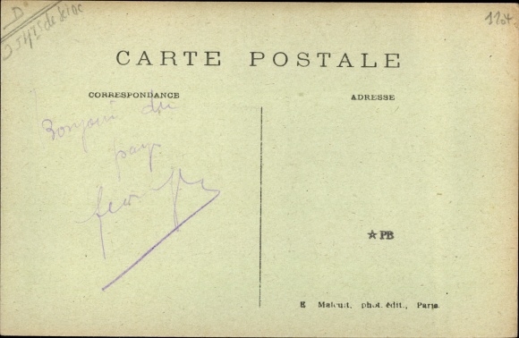 Postcard Vanves Hauts de Seine, Rue Julien and Lycee Michelet Entrance