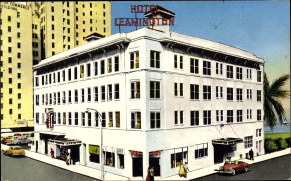 Briefkaart Miami Beach Florida de VS, Hotel Leamington