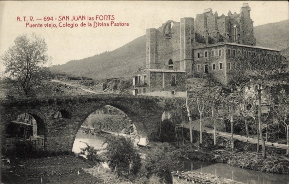 Ansichtkaart Gerona Gerona Catalonië, Pont de Sant Joan les Fonts