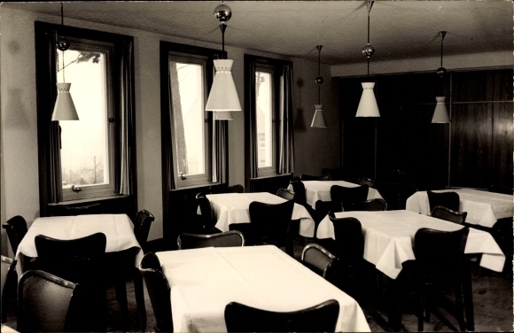 Photo Postcard Radevormwald in the Oberberg district, House of Sports, interior view, dining room