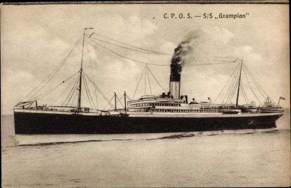 Ak CPOS, SS Grampian, Allan Line, Canadian Pacific Line