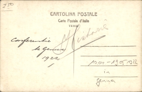 Photo Postcard Genova Genoa Liguria, Conference of Genoa 1922