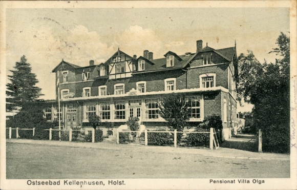 Postcard Ostseebad Kellenhusen in Holstein, Pension Villa Olga, Baltic Sea resort view, building