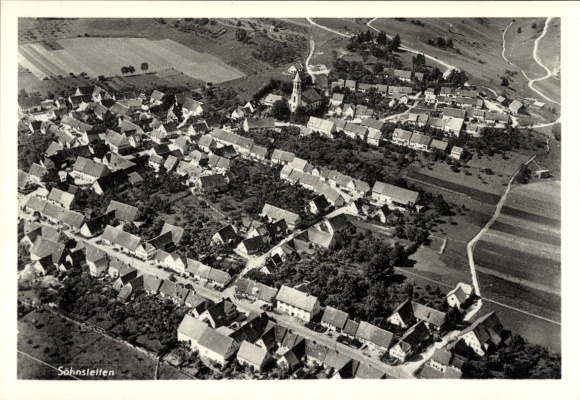 Ak Söhnstetten Steinheim am Albuch Schwäbische Alb Württemberg, Fliegeraufnahme