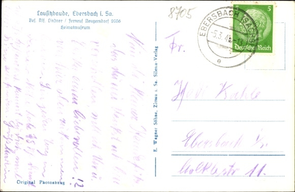 Postcard Ebersbach in Saxony Oberlausitz, Lausitzbaude