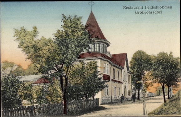 Postcard Großröhrsdorf Liebstadt in the Ore Mountains, Restaurant Feldschlösschen