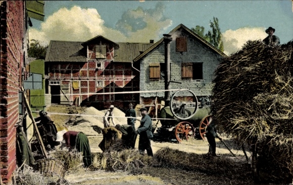 PC Westphalian farm at harvest, poem