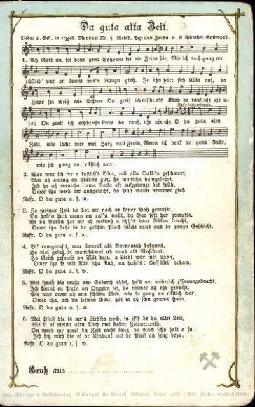 30 song cards, Anton Günther