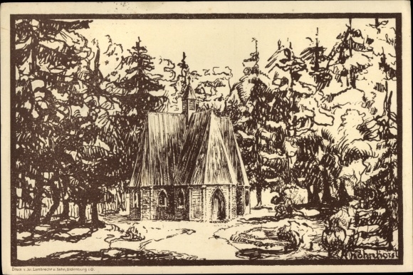 Artist PC Sandkrug Hatten in Oldenburg, forest chapel