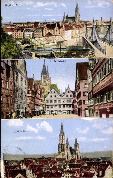 Ak Ulm an der Donau, Stadt, Markt, Dom