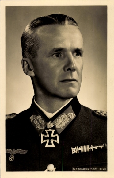 Ak Ritterkreuzträger Generalleutnant Herr, Wehrmacht