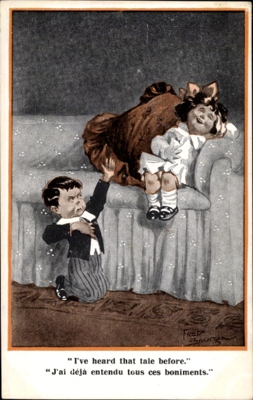 Artist Postcard Spurgin, Fred, I've heard that tale before, Children, Laughter