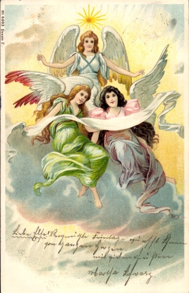 Litografia Trzy Anioły, Chmury