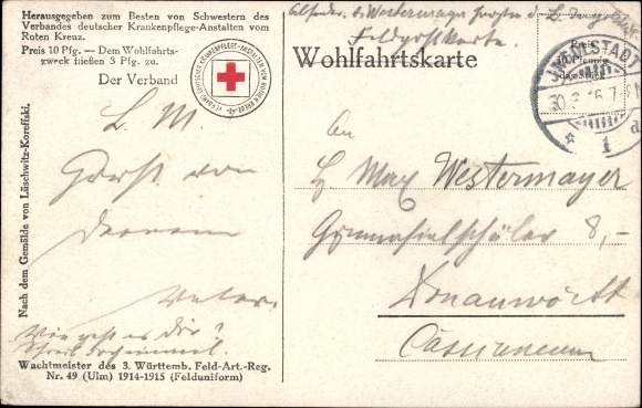 Artist PC Lüschwitz Koreffski, sergeant of the 3rd Württemberg Field Art Regt No. 49 Ulm, field uniform
