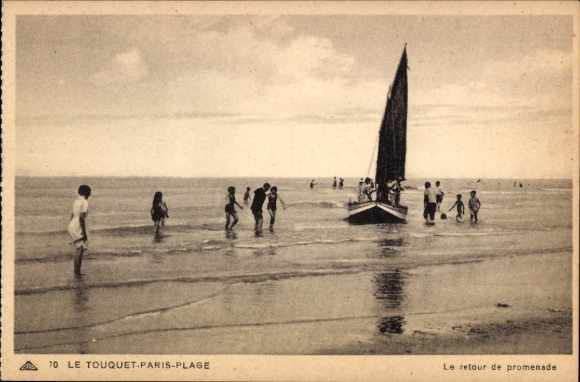 CPA Le Touquet Paris Plage Pas de Calais, Le retour de promenade