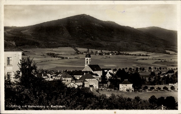 Ak Bad Kötzting im Bayerischen Wald, Panorama, Kaitersberg, Riedlstein