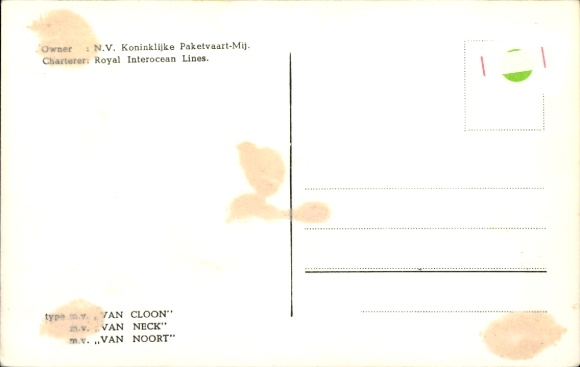 Ak vrachtschip, type MV Van Cloon, Van Neck, Van Noort, KPM Line