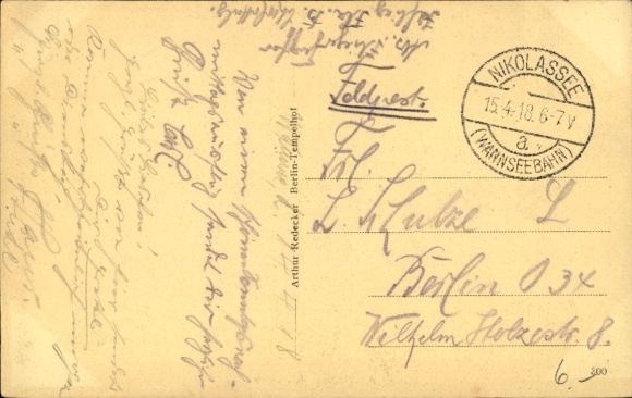 Postcard Berlin Zehlendorf Nikolassee, Am kleinen Wanssee, steamer landing stage